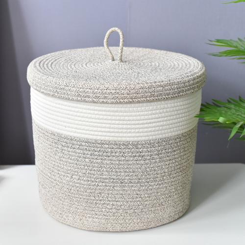 Cotton Cord & Jute Storage Basket PC