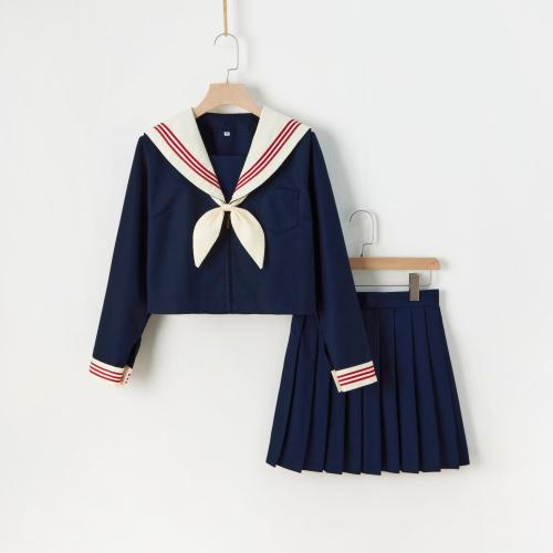 Polyester Women Sailor Suit & two piece & loose Set