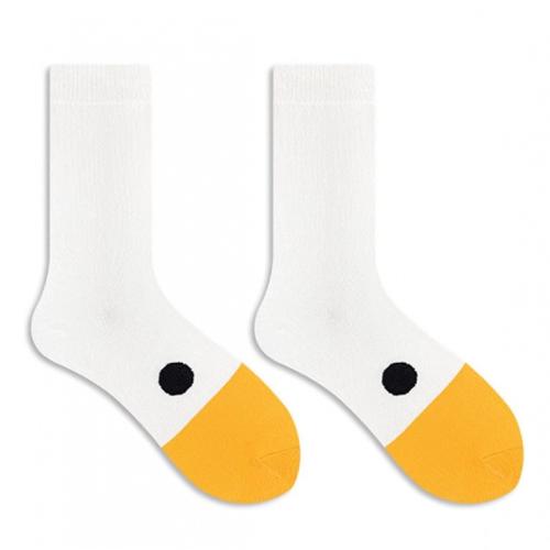   Cartoon Goose Head Socks Women's Mid-barrel Trendy Funny Hip-hop Duck Socks All-match Casual Socks 