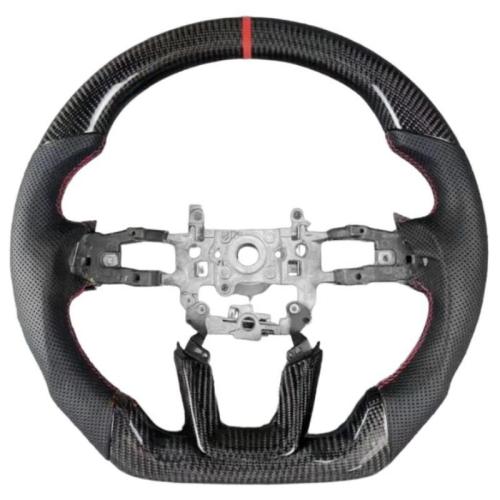 Black Carbon Fiber red stitch leather Steering Wheel for 2022-2025 Honda Civic