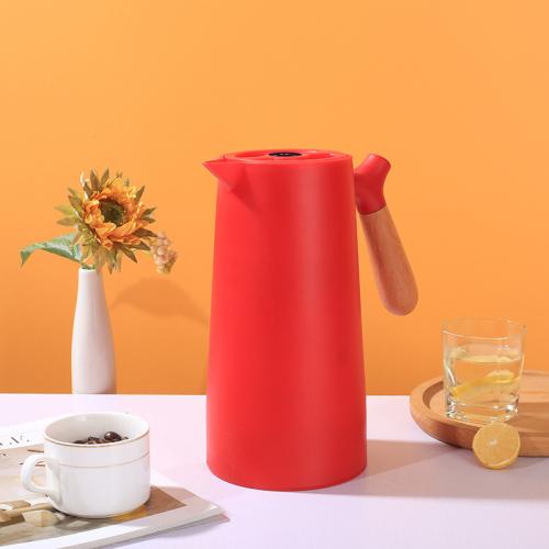 Beech wood & Glass & Plastic Thermo Pot large capacity Solid PC