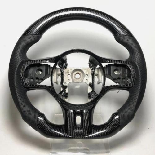 Real carbon leather 08-15 For Mitsubishi Evolution X Steering Wheel Evo10 Evo 10 BLK