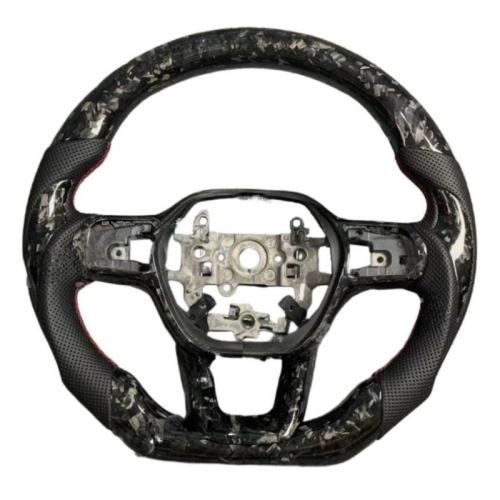 Black Forged Carbon Fiber Steering Wheel for Honda Accord 11th Gen Civic 22-25
