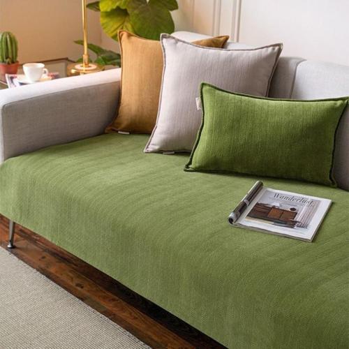Chenille Sofa Cover durable & washable Solid PC