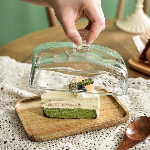Bamboo & Glass & Wood Snack Tray dustproof PC