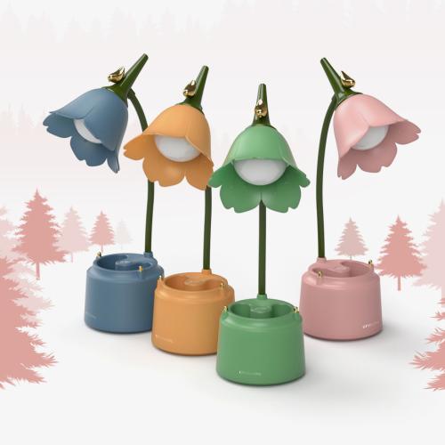 Plastic Adjustable Light Color & adjustable light intensity & touch switch & foldable Table Lamp Rechargeable PC