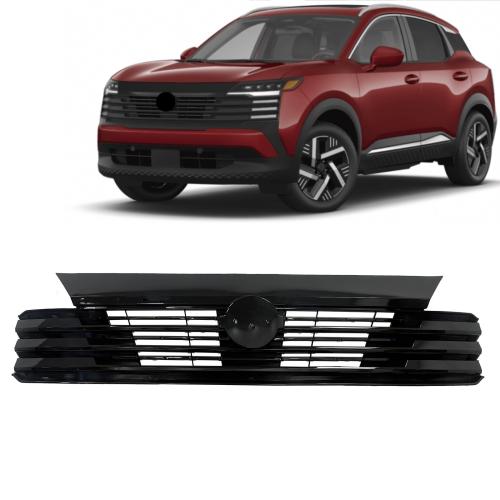 Front Upper Grille Gloss Black Grill For Nissan Kicks S SV 2025 62310-7LG0A