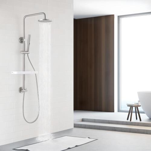 304 Stainless Steel & Brass & Engineering Plastics thermostability & Multifunction Shower Set durable black Set