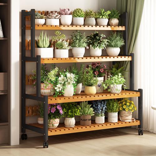 Moso Bamboo Multilayer Flower Rack PC