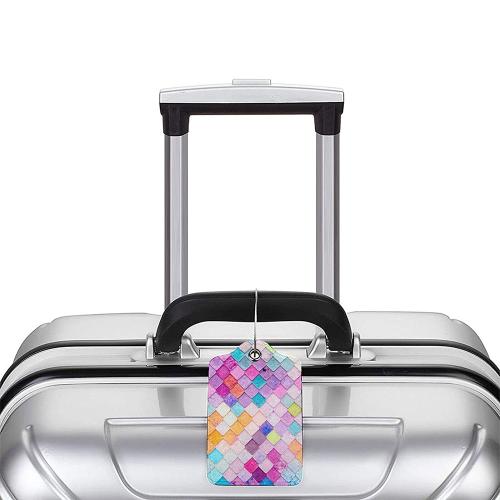 PU Leather Luggage Label Tag portable PC