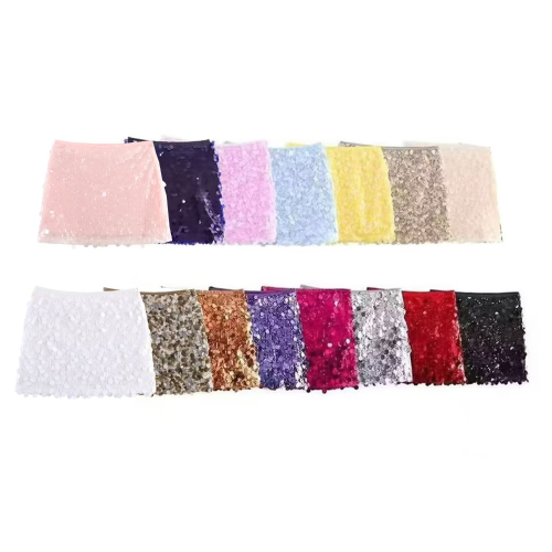 Polyester Slim Skirt Sequin PC