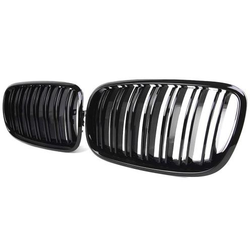 Gloss Black Bumper Intake Kidney Grills Grille For BMW X5 X6 E70 E71 2007-2014