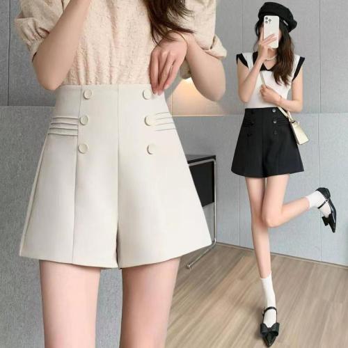 Polyester High Waist Women All-Match Shorts PC
