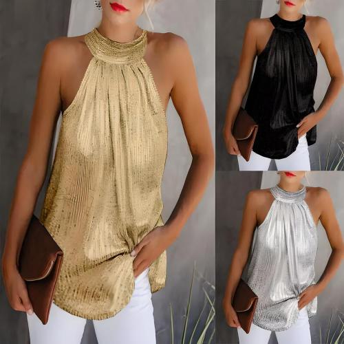 Polyester Women Sleeveless T-shirt & loose PC