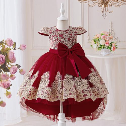 Polyester Princess & Ball Gown Girl One-piece Dress PC