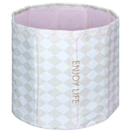 Pearl Cotton & PVC Foldable Bathtub yellow Set