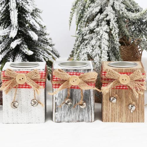 Medium Density Fiberboard & Iron Candle Holder christmas design PC