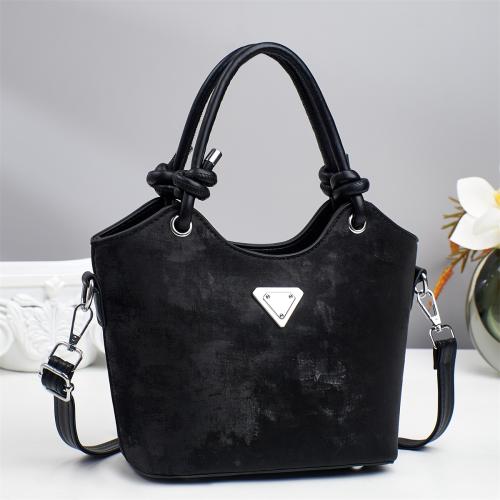 PU Leather Bucket Bag Shoulder Bag attached with hanging strap PC