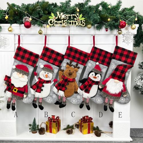 Non-Woven Fabrics & Cashmere Christmas Decoration Stocking christmas design handmade PC