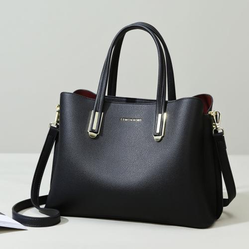 PU Leather Tote Bag Handbag attached with hanging strap & two piece PC