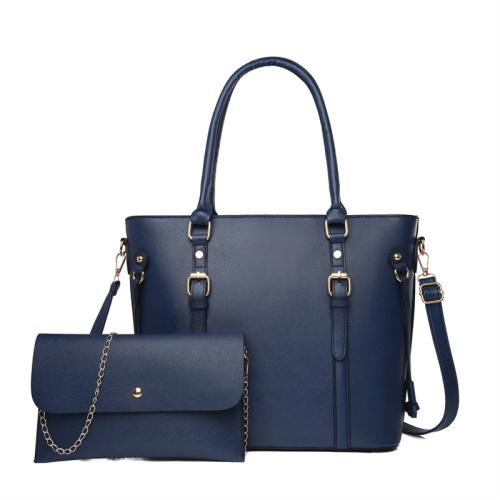 PU Leather Vintage Bag Suit large capacity & two piece Set