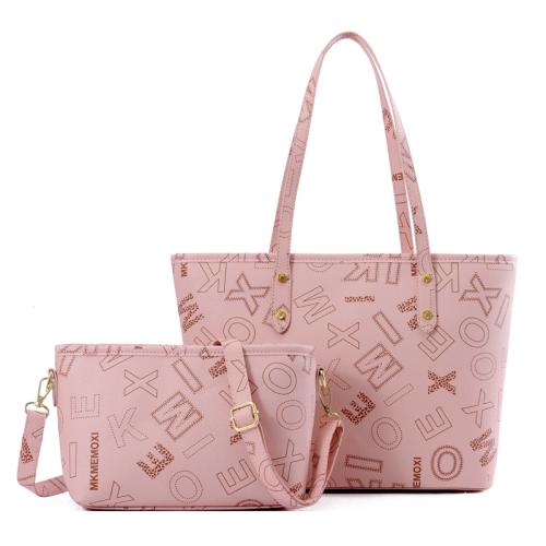 PU Leather Tote Bag Bag Suit large capacity & two piece Set
