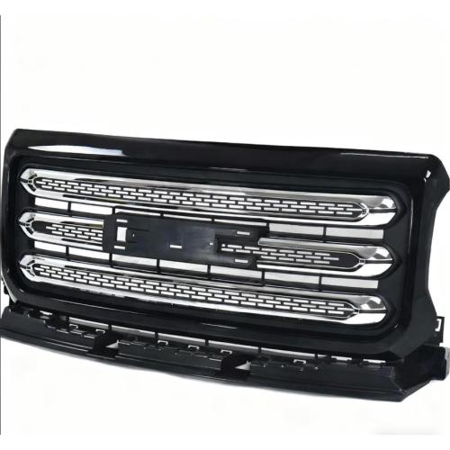 For 2015-2020 GMC Canyon Gloss Black Chrome Front Bumper Upper Grille Assembly