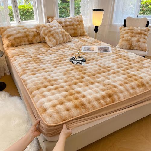 Plush Soft Bed Fitted Sheet & thermal printed PC