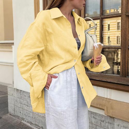 Cotton Women Long Sleeve Shirt & loose PC