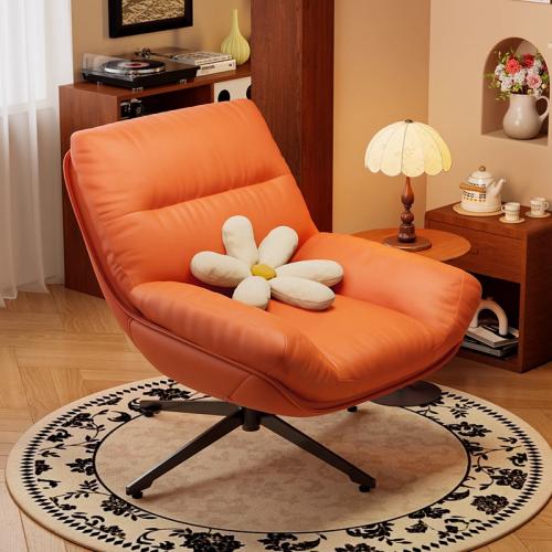 Scratch-Resistant Fabric & Carbon Steel & PP Cotton single & 360degree rotation & Soft Casual House Chair Solid PC