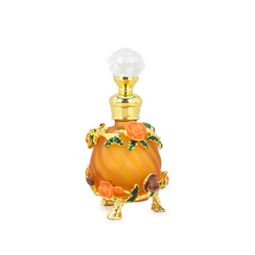 Glass & Zinc Alloy Perfume Bottle for storage & portable enamel PC