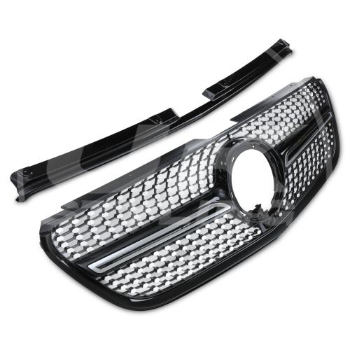 GLOSS BLACK HONEYCOMB STYLE FRONT GRILLE FOR MERCEDES V CLASS VITO W447 2014-20