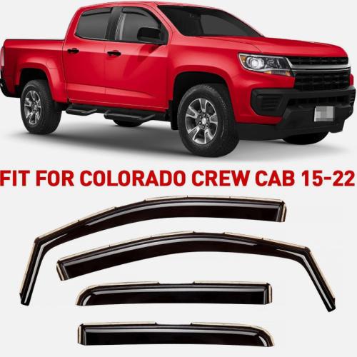 Rain Guards Vent Visors Shade for 2015-2022 Chevy Colorado Crew Cab