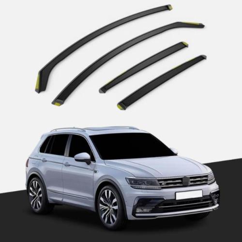 Fits For VW TIGUAN MK2 2016-2023 5 Door SUV Wind Deflectors 4pc Tinted