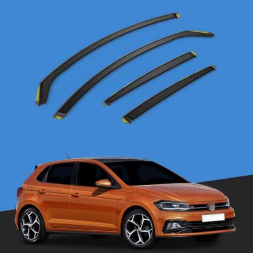 Fits For VW Polo MK6 2017-2025 5 Door Hatchback Wind Deflectors 4pc Tinted