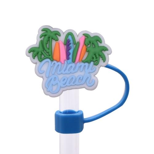 Silicone Drinking Straw Hat durable & dustproof & random color mixed pattern PC