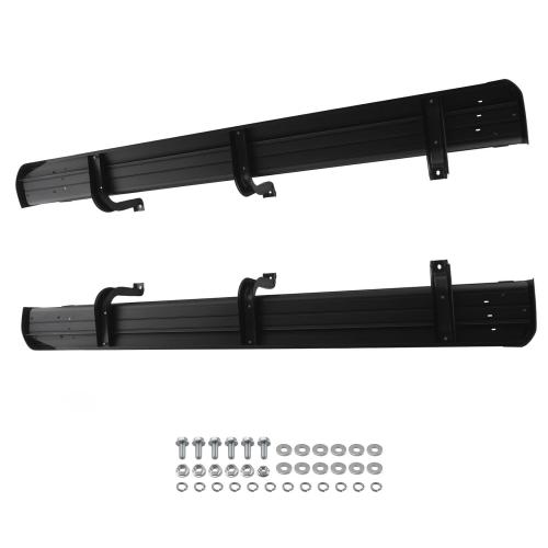 BLACK RUNNING BOARD SIDE STEPS RAILS FOR MITSUBISHI L200 TRITON SERIES 5 15-19