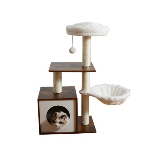 Chanvre de Sisal & Bois & Cheveux de lapin Cadre d’escalade de chat pièce