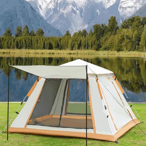 Mesh Fabric & Oxford Waterproof Tent portable & sun protection Fiberglass white PC