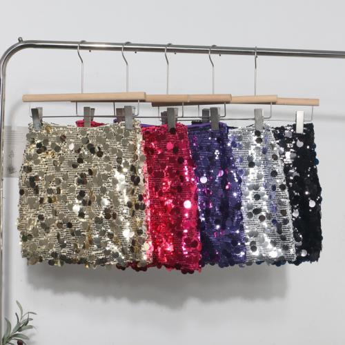 Polyester A-line & High Waist Skirt Sequin PC
