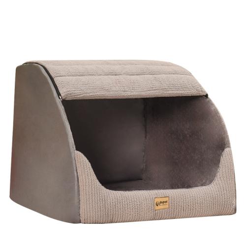 Technical Farbic & Sponge Pet Bed & detachable & thick fleece & thermal gray PC