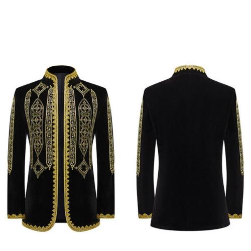 Fibra de acetato Abrigo de traje de hombre, negro,  trozo