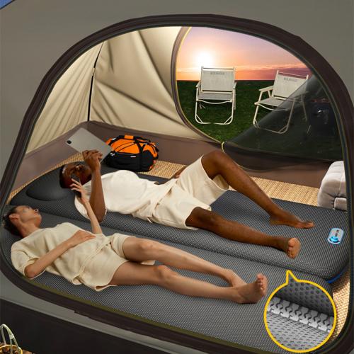 Tissu mesh & Pvc Matelas gonflable de lit Gris pièce