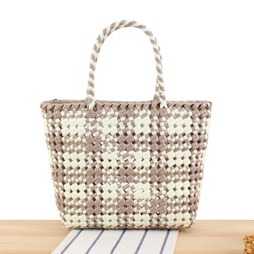 Unlined & PVC Beach Bag Woven Shoulder Bag waterproof PC