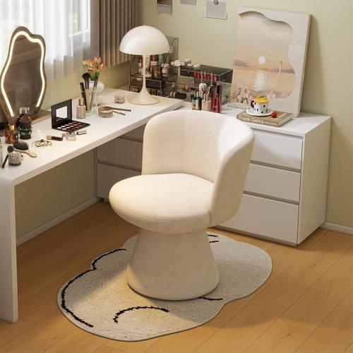 Flannelette & Sponge & Wood 360degree rotation Casual House Chair PC