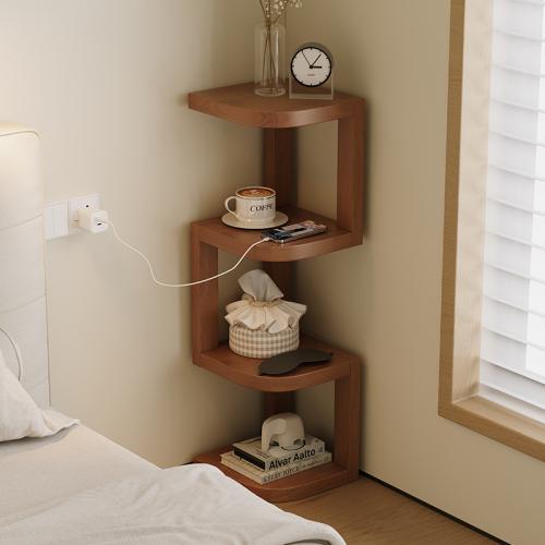 Solid Wood Multifunction Shelf khaki PC