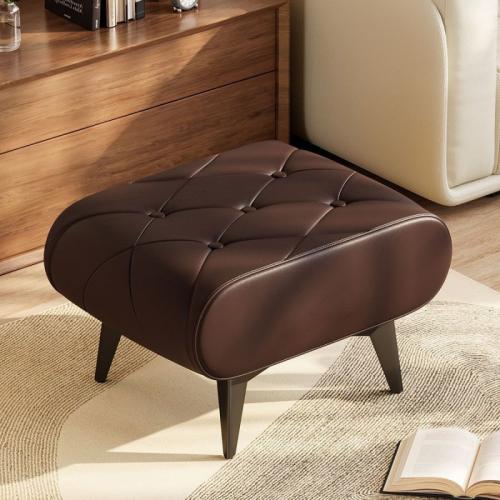 Sponge & Solid Wood & PU Leather Stool PC