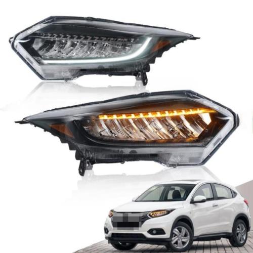 For 2015-2018 HRV Headlight Assembly Pair LED DRL Sequential Turn Signal