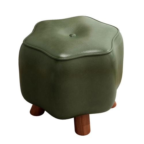 Schwamm & Massive Wood & PU Leder Hocker, Stück