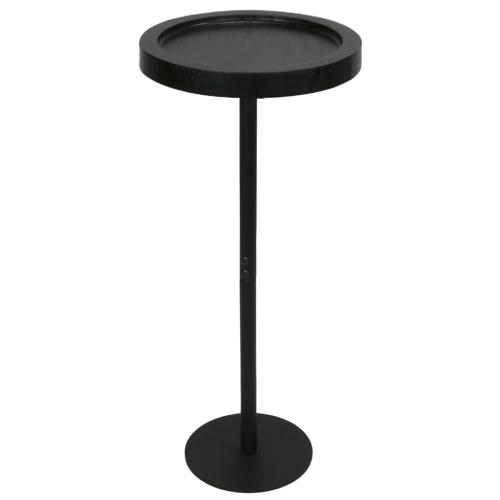 Dřevovláknitá deska se střední hustotou & Ocelová trubka Boční stůl Nero kus